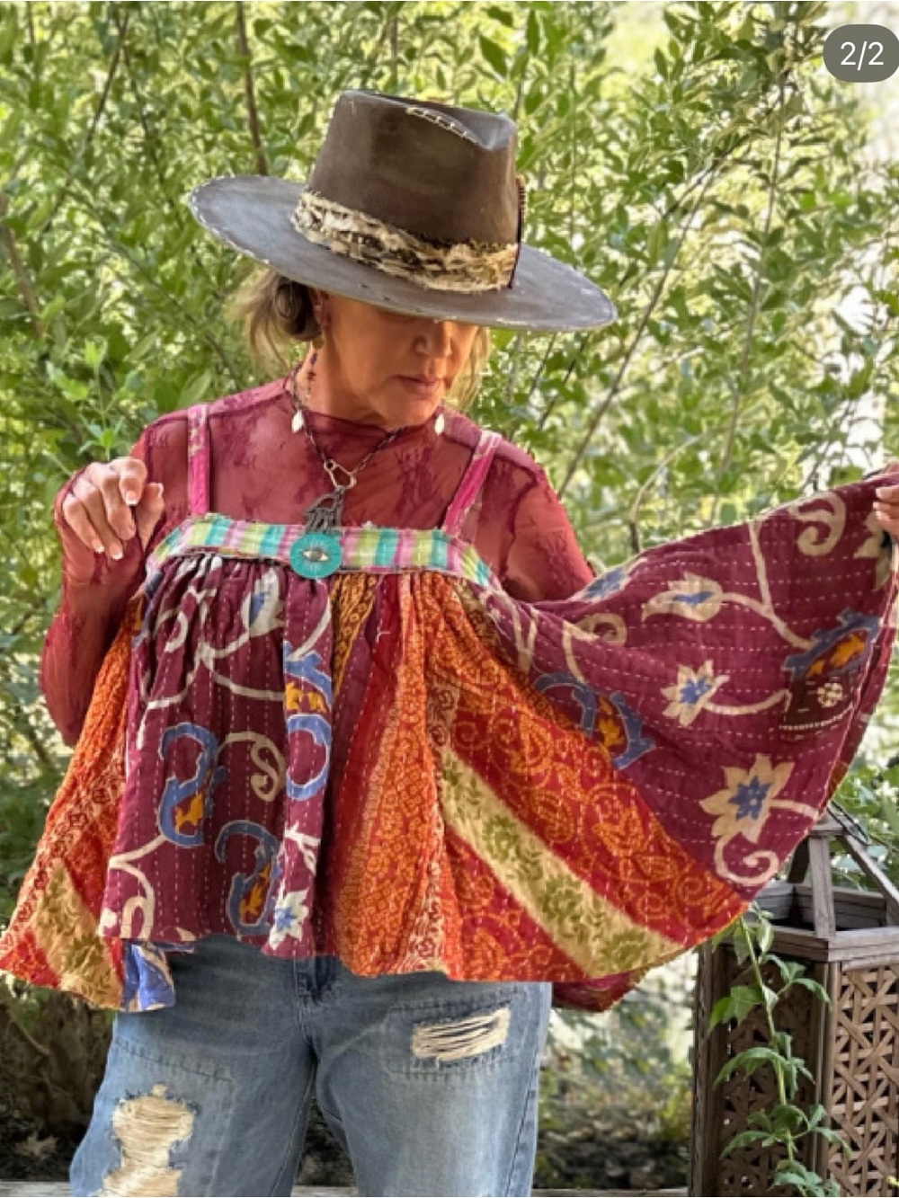 Jaded Gypsy NWT Kantha Swing Tank ONE SIZE Flowy Boho Boutique Festival
